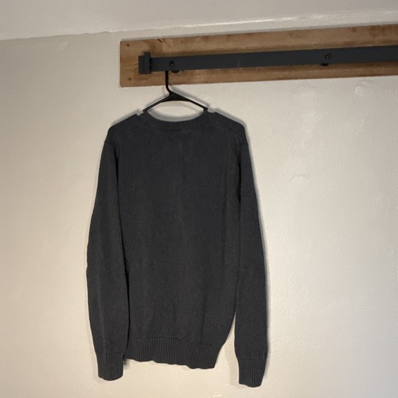 Vintage Eddie Bauer Sweater Pullover Men's Tall Large TL Gray Long Sleeve Henley - Picture 6 of 6